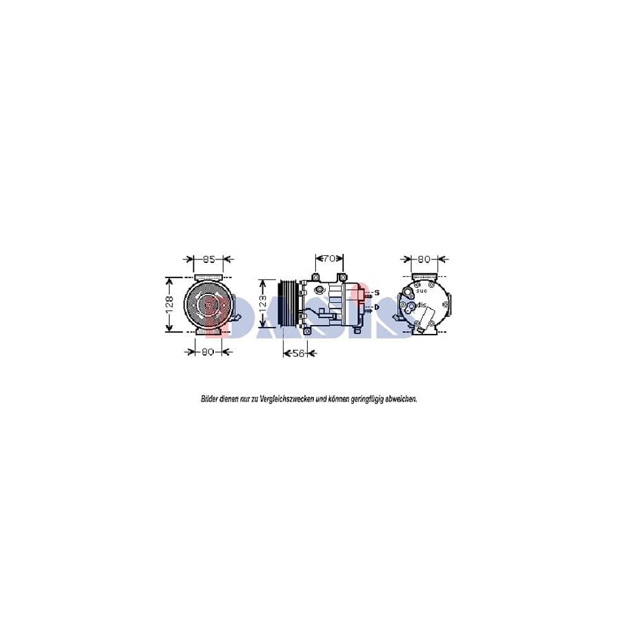 AKS Dasis 851817N Compressor, Air Conditioning