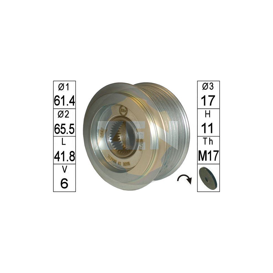 Era ZN5642 Alternator Freewheel Clutch
