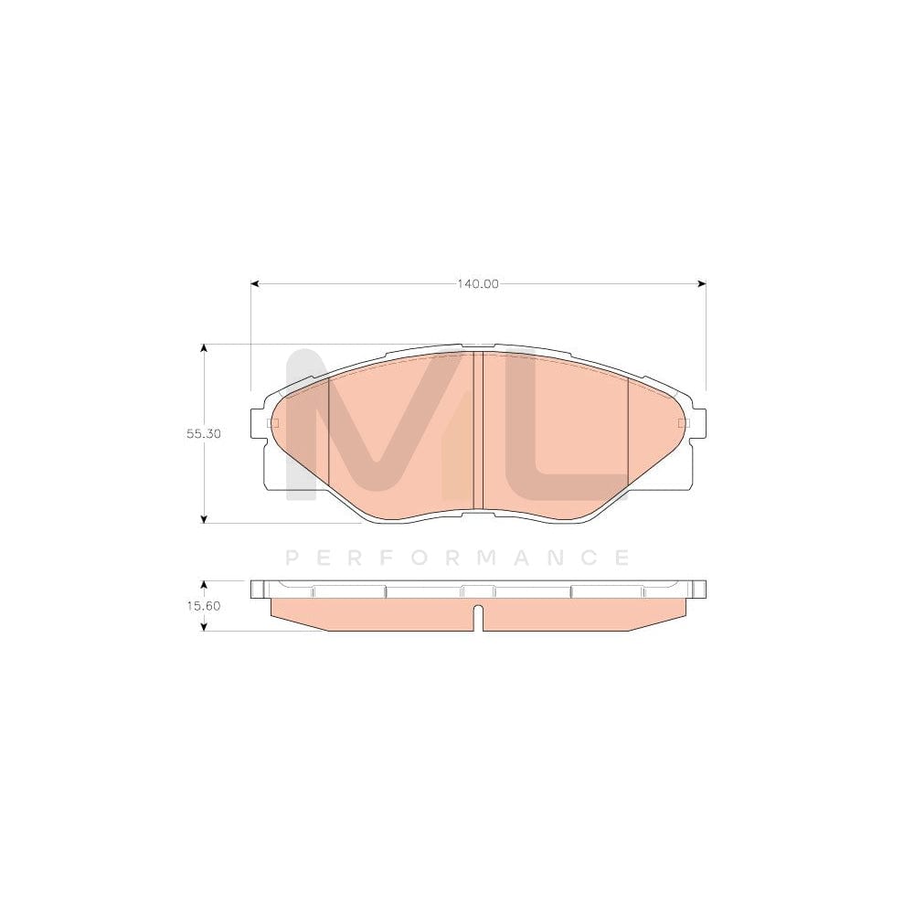 TRW Gdb3532 Brake Pad Set For Toyota Hilux Vii Pickup Not Prepared For Wear Indicator | ML Performance Car Parts