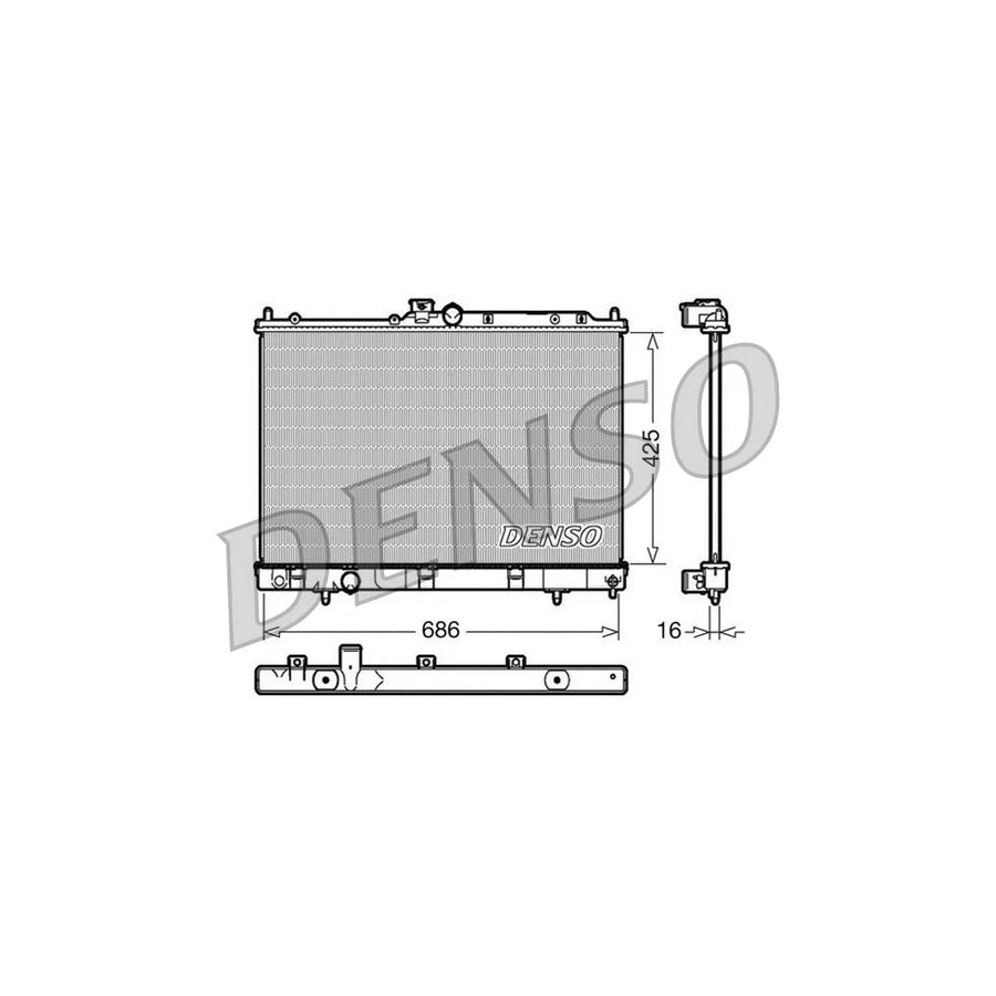 DENSO DRM45031 Engine Radiator for Mitsubishi Outlander I Off-Road (Cu)
