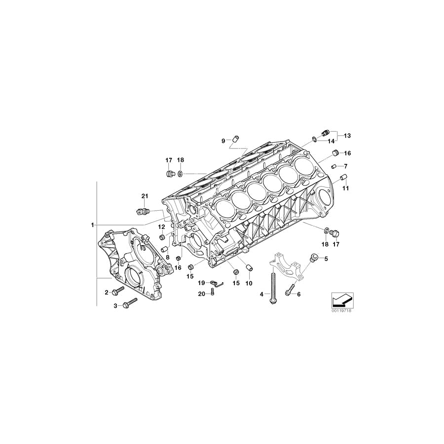Genuine BMW 11427504951 E65 RR1 Oil Spraying Nozzle (Inc. Coupé, Drophead & 760LiS) | ML Performance US Car Parts