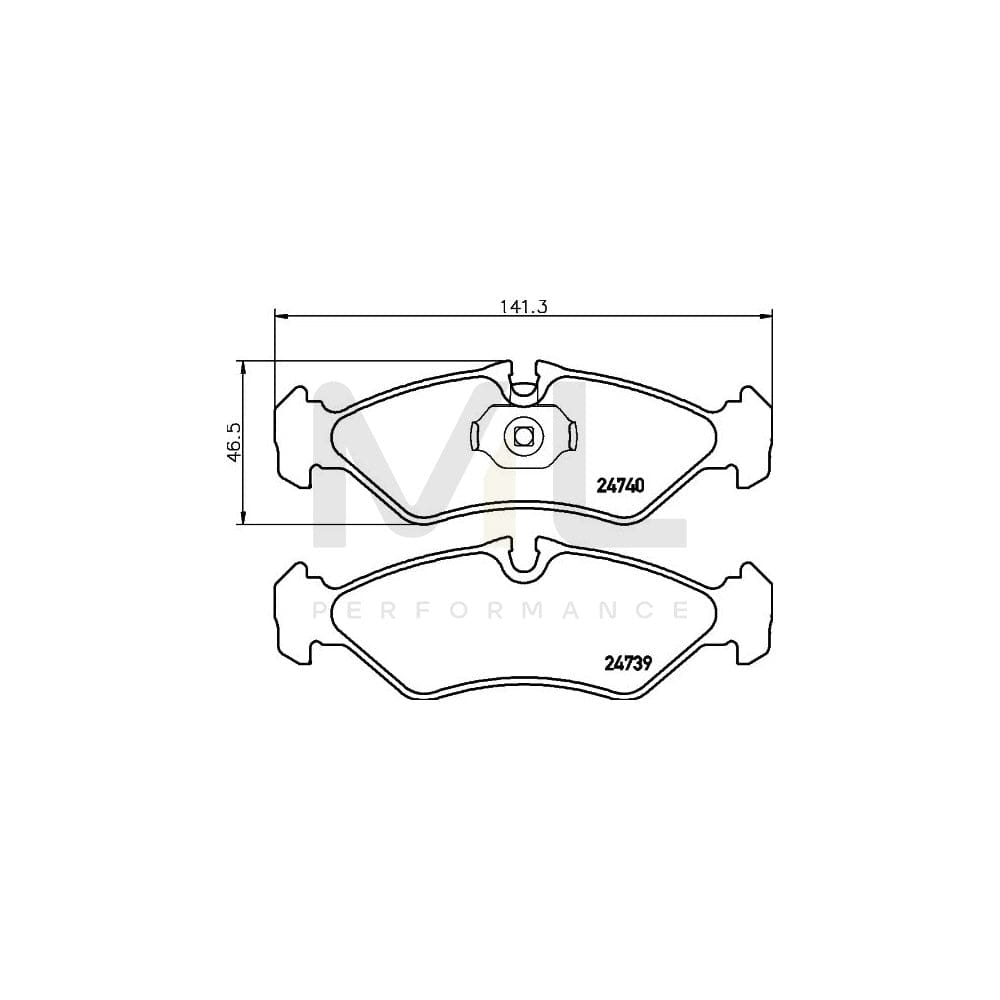 Hella 8DB 355 014-421 Brake Pad Set Incl. Wear Warning Contact
