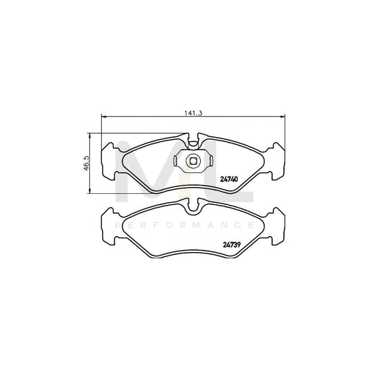 Hella 8DB 355 014-421 Brake Pad Set Incl. Wear Warning Contact