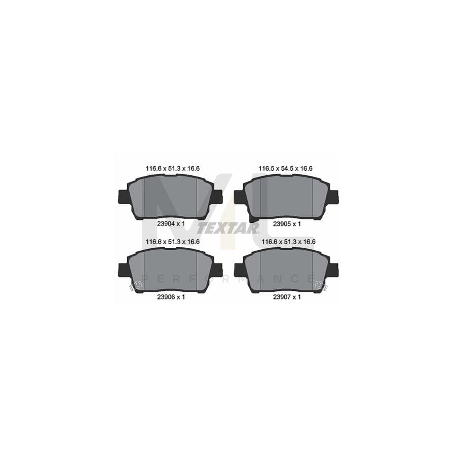 TEXTAR 2390401 Brake pad set with acoustic wear warning | ML Performance Car Parts