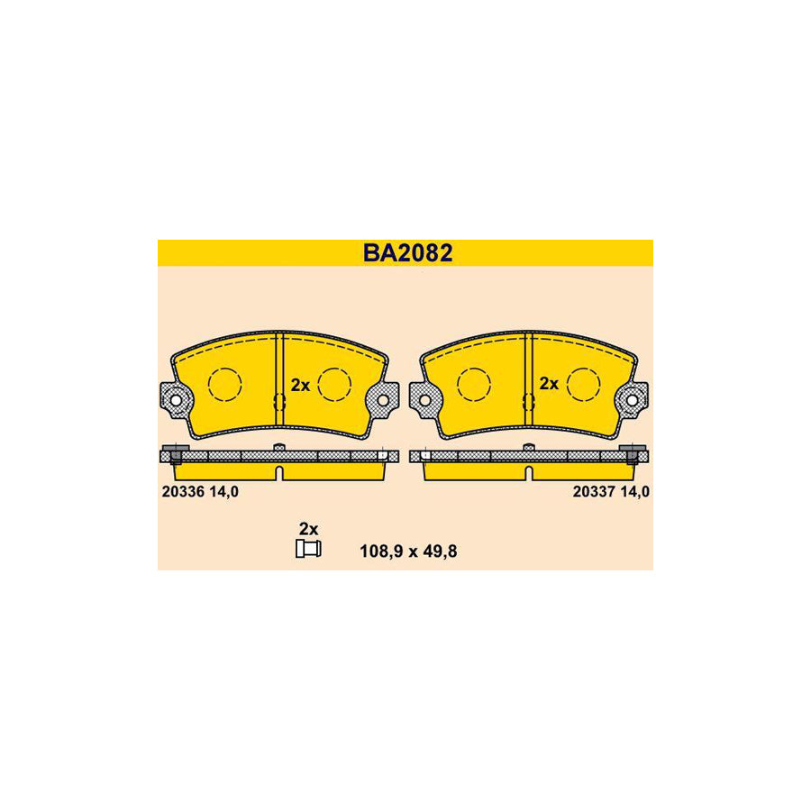 Barum Ba2082 Brake Pad Set