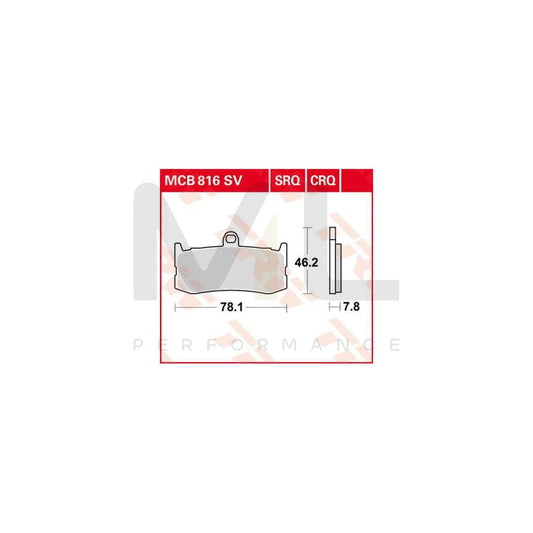 TRW Hyper Carbon Racing Mcb816Crq Brake Pad Set | ML Performance Car Parts