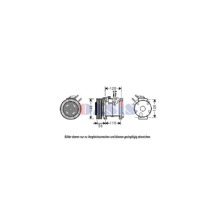AKS Dasis 851819N Compressor, Air Conditioning