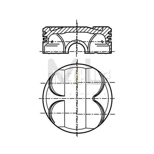 MAHLE ORIGINAL 081 PI 00101 000 Piston 84,0 mm, without cooling duct | ML Performance Car Parts