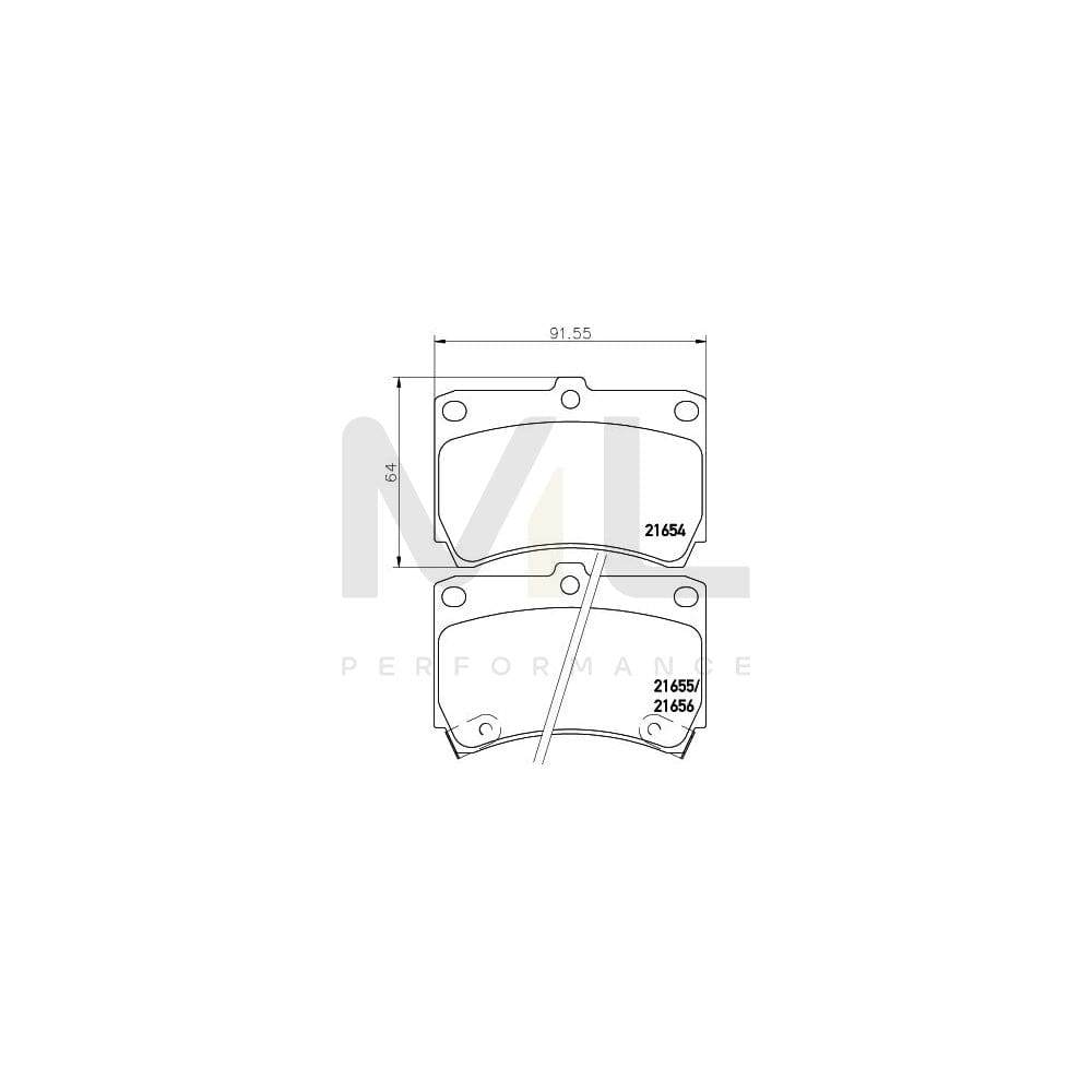 Hella 8DB 355 016-431 Brake Pad Set With Acoustic Wear Warning