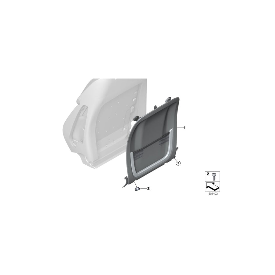 Genuine BMW 52107494747 G14 G15 Rear Panel ELFENBEINWEISS (Inc. 840i, 840dX & M850iX) | ML Performance US Car Parts