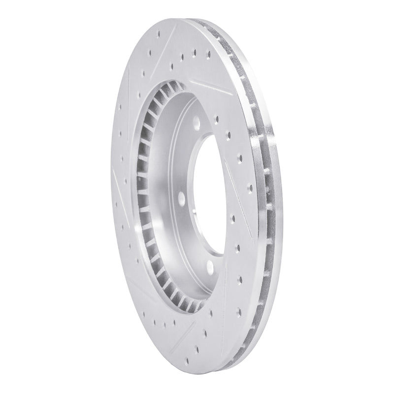 R1 Concepts R1 96-98 Suzuki SIDEKICK Front Right Drilled & Slotted Silver Brake Rotor