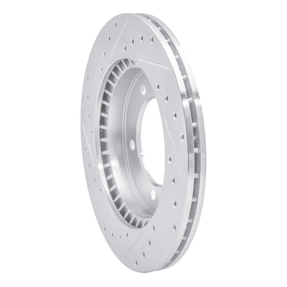 R1 Concepts R1 96-98 Suzuki SIDEKICK Front Right Drilled & Slotted Silver Brake Rotor
