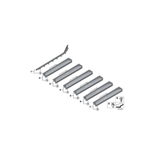 Genuine BMW 51478077280 F91 M Sill Trim, Illuminated, Front Right M8 (Inc. M8) | ML Performance US