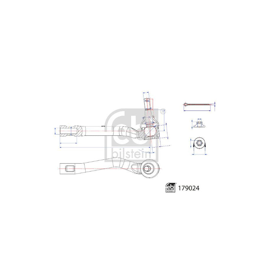 Febi Bilstein 179024 Track Rod End for Lexus Ls IV (Xf40)