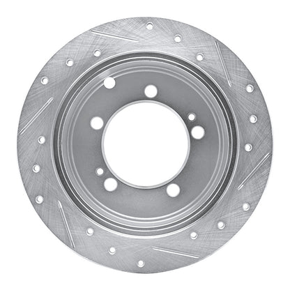 R1 Concepts R1 94-07 Chrysler SEBRING Rear Left Drilled & Slotted Silver Brake Rotor