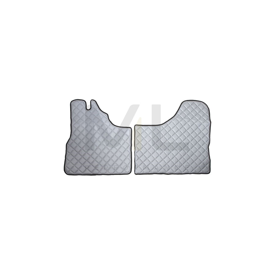 F-CORE FL19 GRAY Floor mat set Leatherette, Front, Quantity: 2, Grey