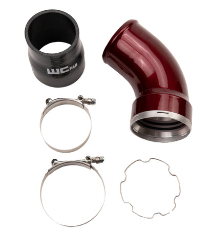 Wehrli 06-10 GM LBZ/LMM Duramax Passenger Side Intercooler Outlet Elbow Kit - Bengal Silver