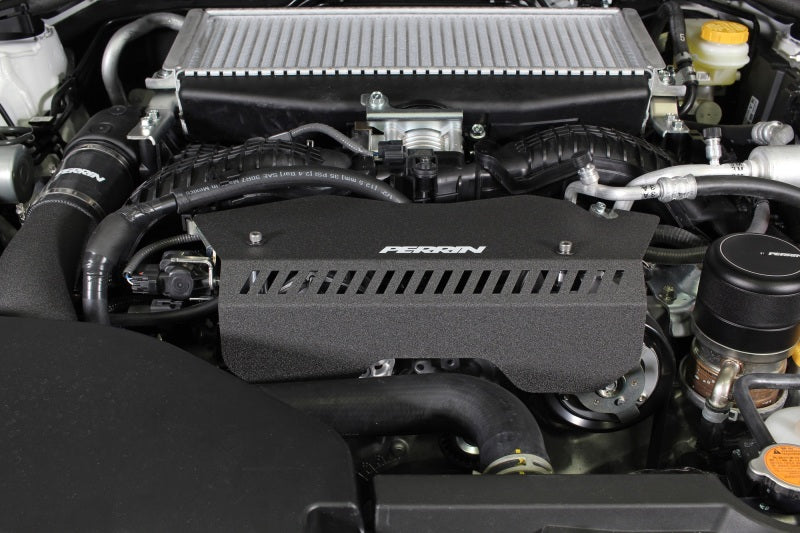 Perrin Performance PERRIN 22-26 Subaru WRX Pulley Cover - Black (TALL - For Use w/o PERRIN AOS)