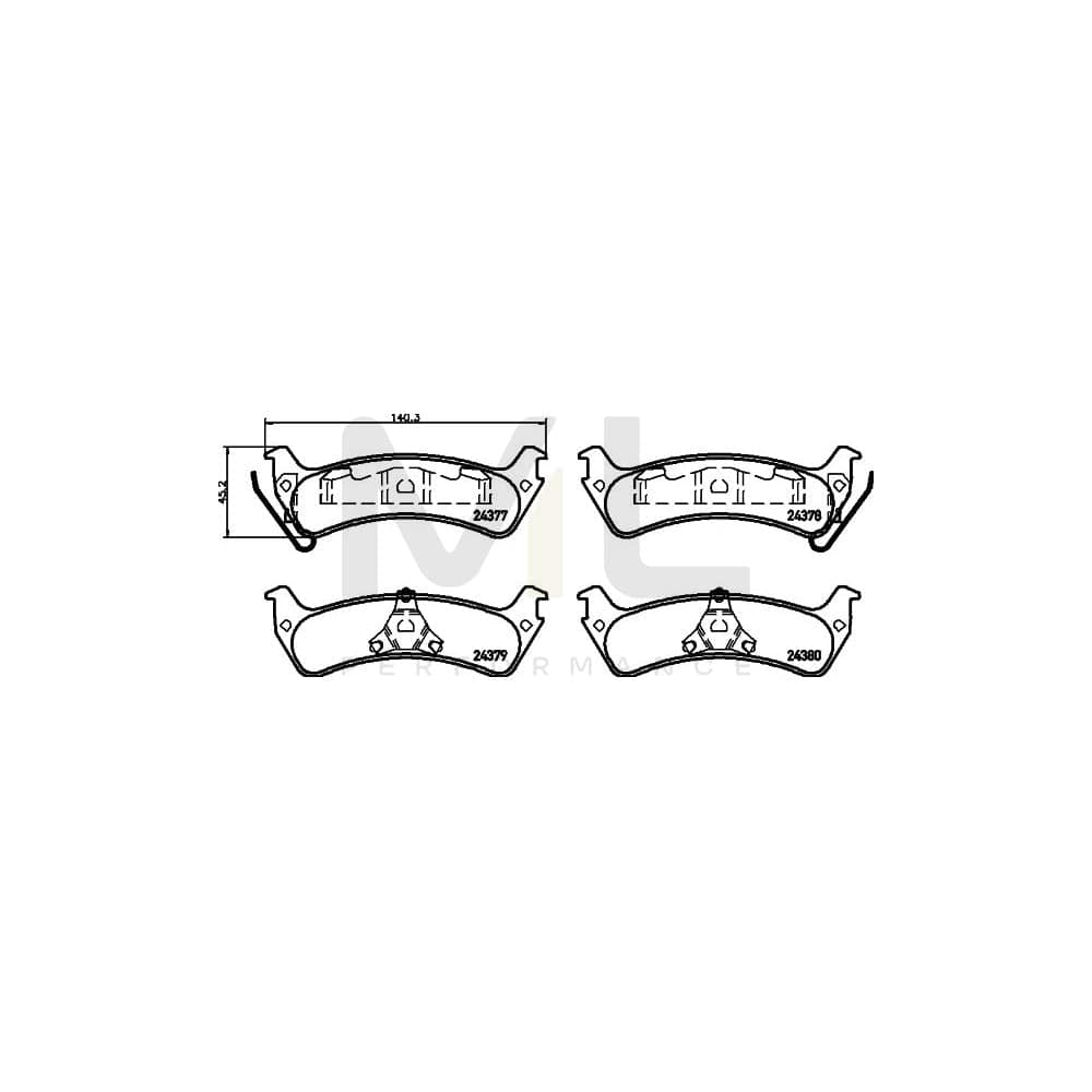 Hella 8DB 355 012-491 Brake Pad Set With Acoustic Wear Warning