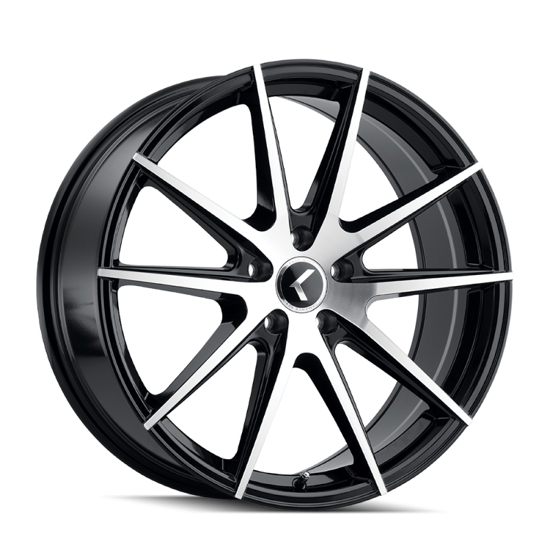 Kraze Wheels Kraze KR193 Turismo 20x8.5 / 5x115 BP / 38mm Offset / 72.62mm Hub Gloss Black Machined Wheel