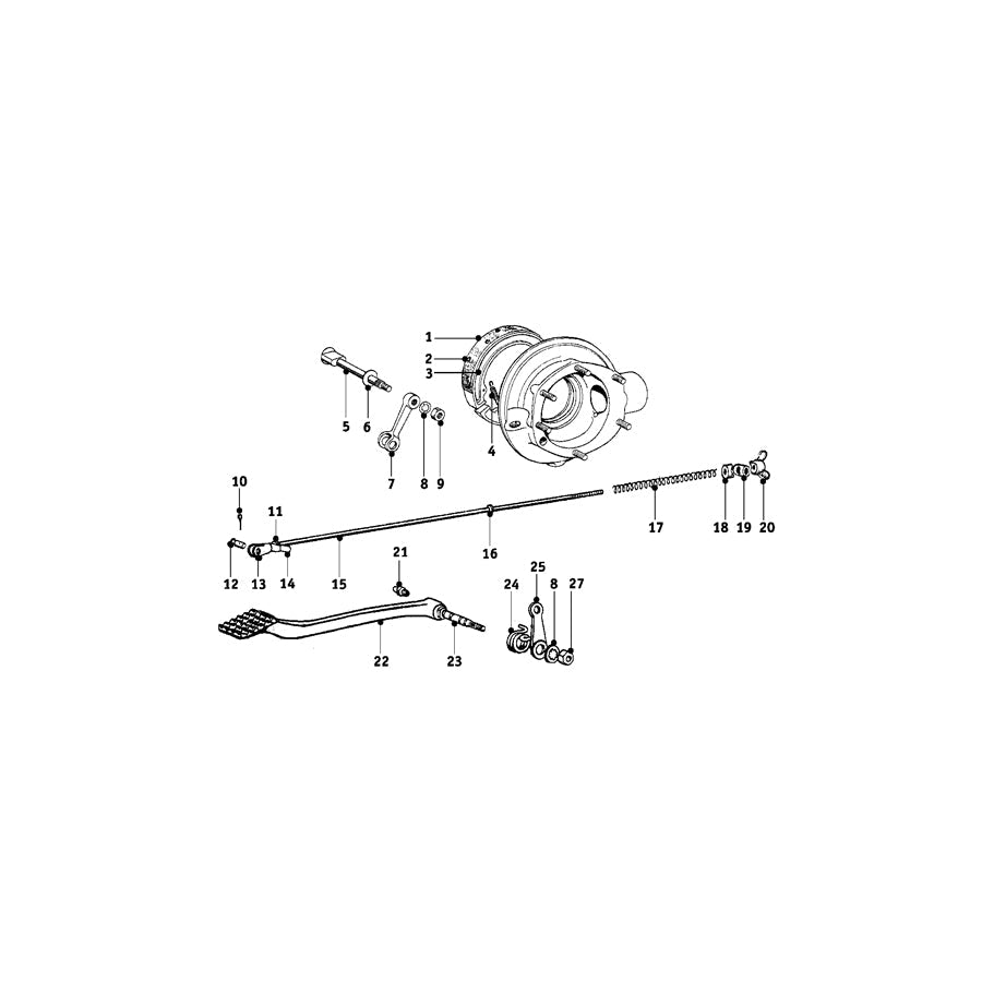 Genuine BMW 35210009883 25 Brake Linkage (Inc. R25/2 & R25/3) | ML Performance US Car Parts