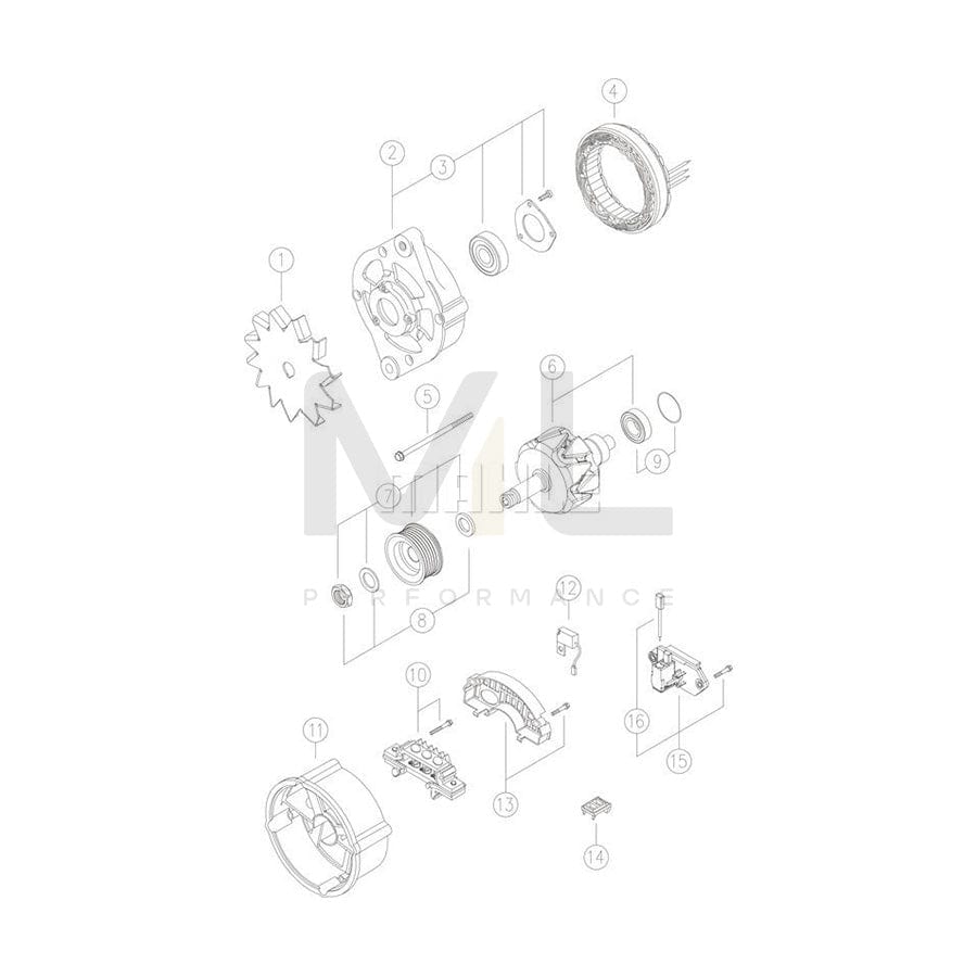 MAHLE ORIGINAL MG 159 Alternator 14V, 70A | ML Performance Car Parts