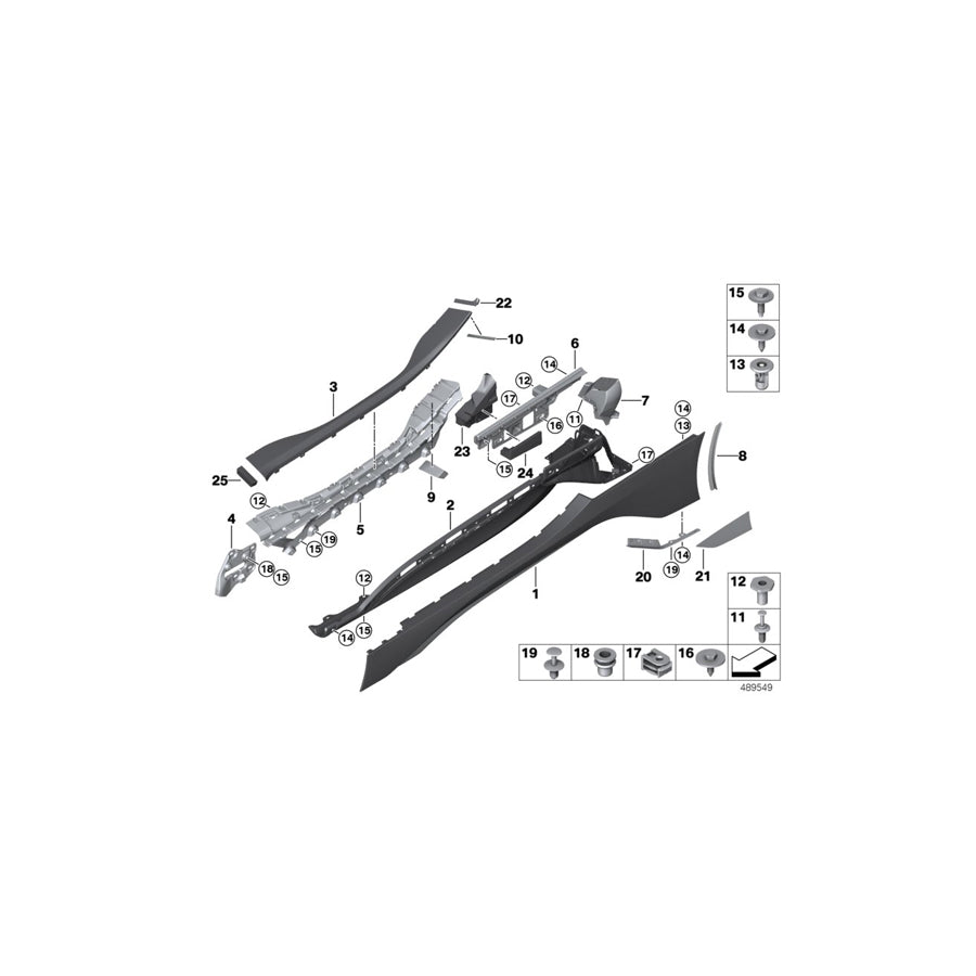 Genuine BMW 51777372039 Mount Part, Rocker Panel, Primed, Left (Inc. i8) | ML Performance US Car Parts