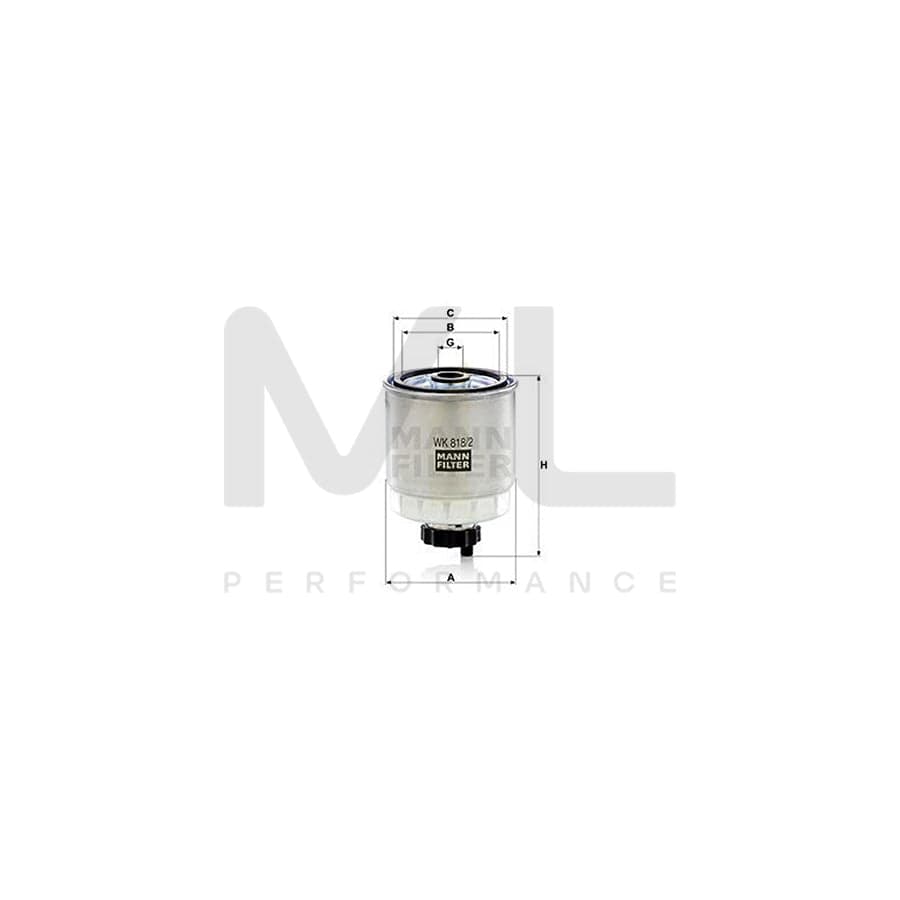 MANN-FILTER WK 818/2 Fuel filter Spin-on Filter