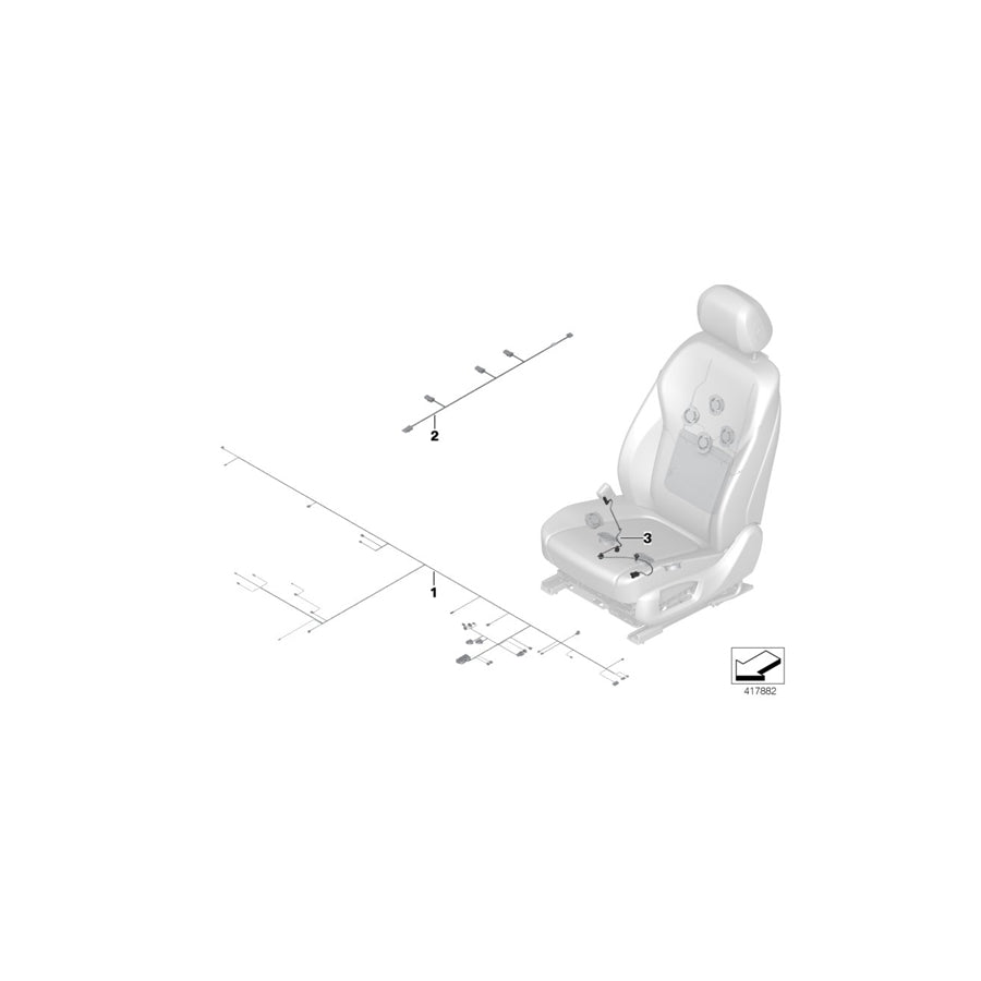 Genuine BMW 61129365022 F15 F16 Wiring Set Seat Right (Inc. X6 50iX 4.4, X5 25d & X5 28iX) | ML Performance US Car Parts
