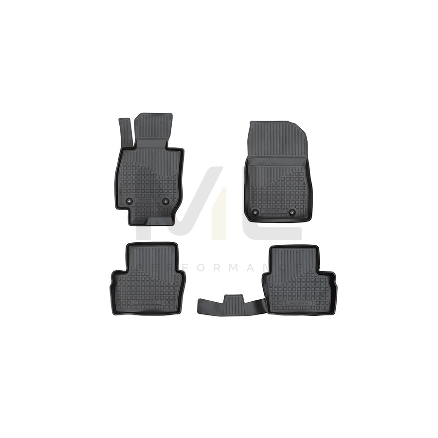RIDEX 215A0916 Floor mat set for MAZDA CX-3 (DK) Elastomer, Front and Rear, Black