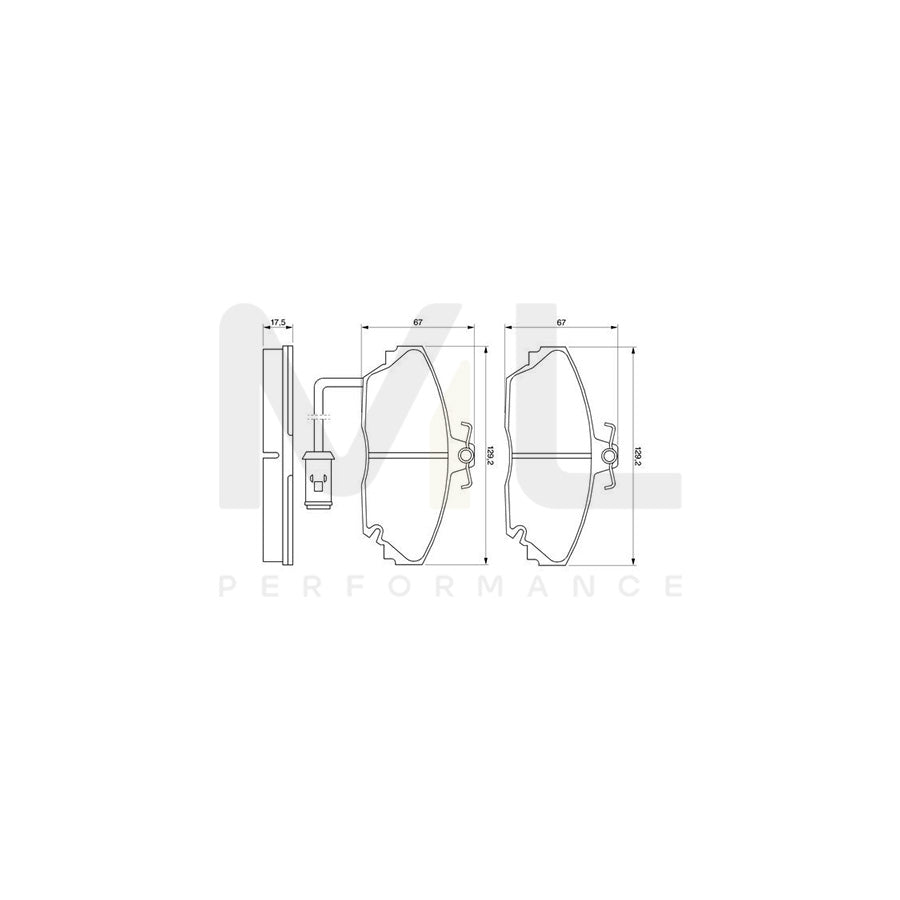 Bosch 0986424182 Brake Pad Set For Honda Legend I Saloon (Hs, Ka) BP081 | ML Performance Car Parts