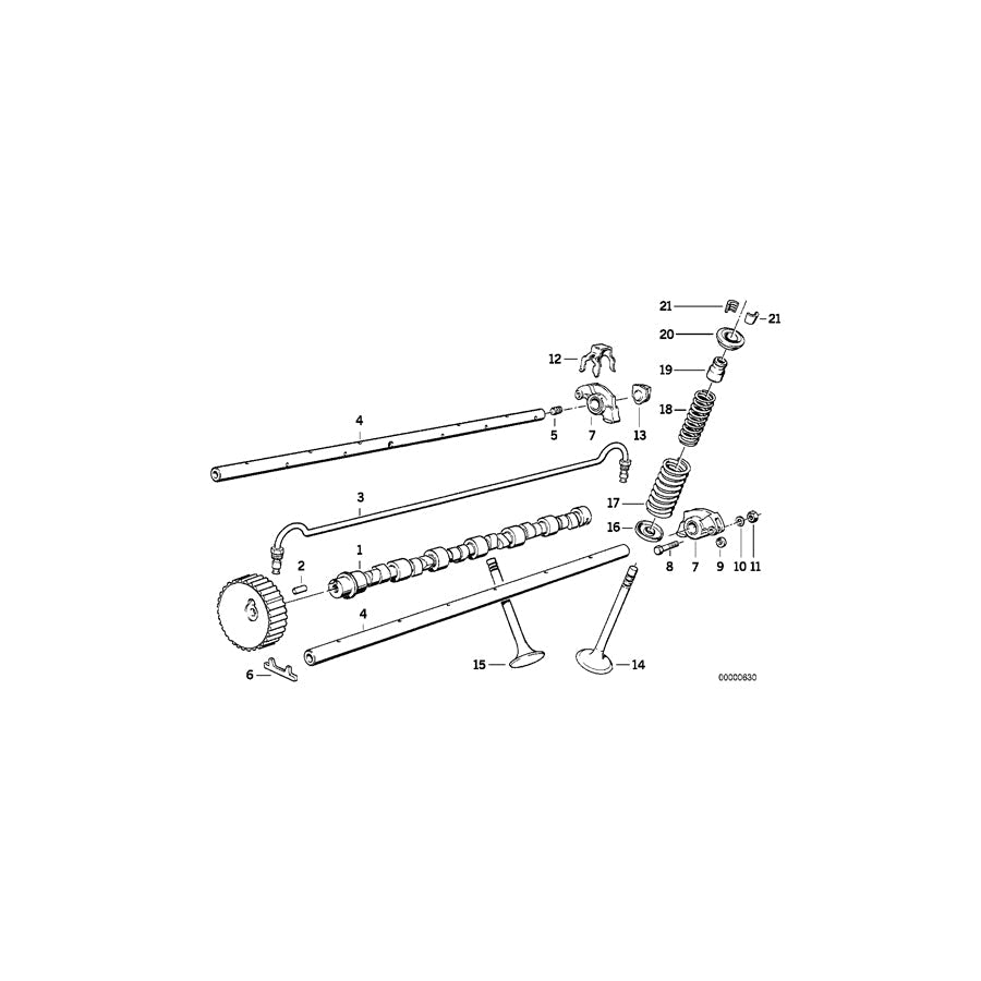 Genuine BMW 11341710765 E28 E30 Intake Valve W.Oversize Va.System +0,1mm 42,0/7,07mm (Inc. 528e, Z1 & 525e) | ML Performance US Car Parts