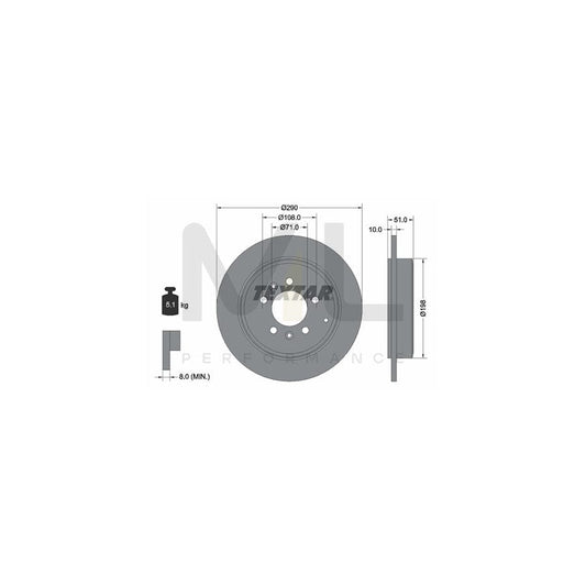 TEXTAR 92112000 Brake Disc for PEUGEOT 607 Saloon Solid, without wheel hub, without wheel studs | ML Performance Car Parts