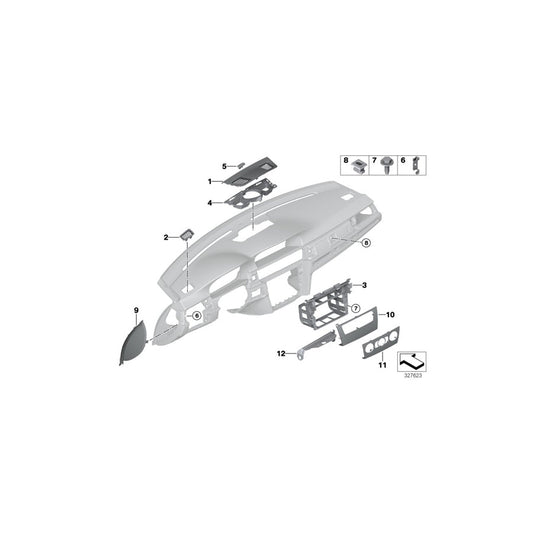 Genuine BMW 51457143603 E93 E91 Trim Panel, I-Panel, Outer Left SCHWARZ (Inc. 330d, M3 & 335d) | ML Performance US Car Parts