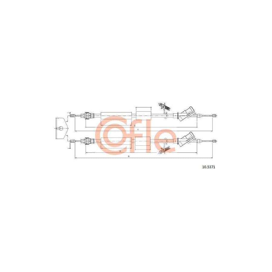 Cofle 92.10.5371 Hand Brake Cable for Ford Focus