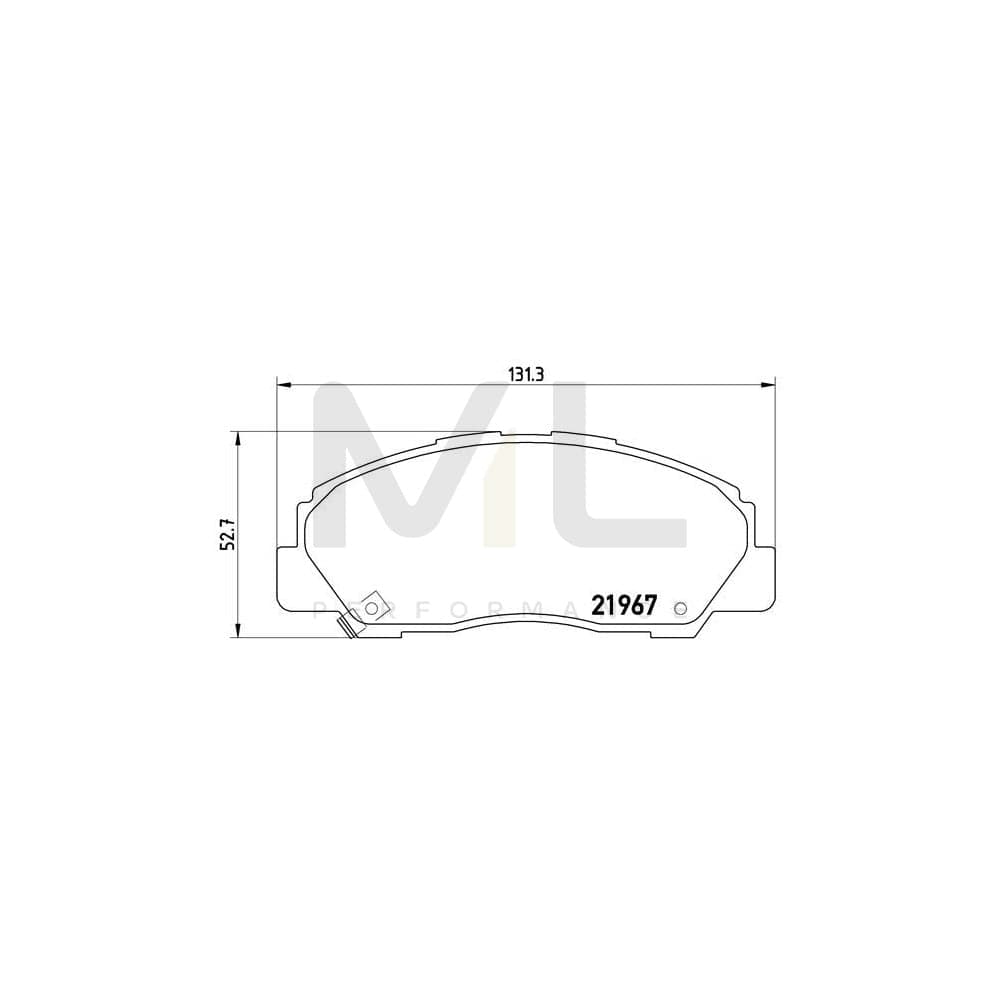 Brembo P 16 010 Brake Pad Set With Acoustic Wear Warning | ML Performance Car Parts