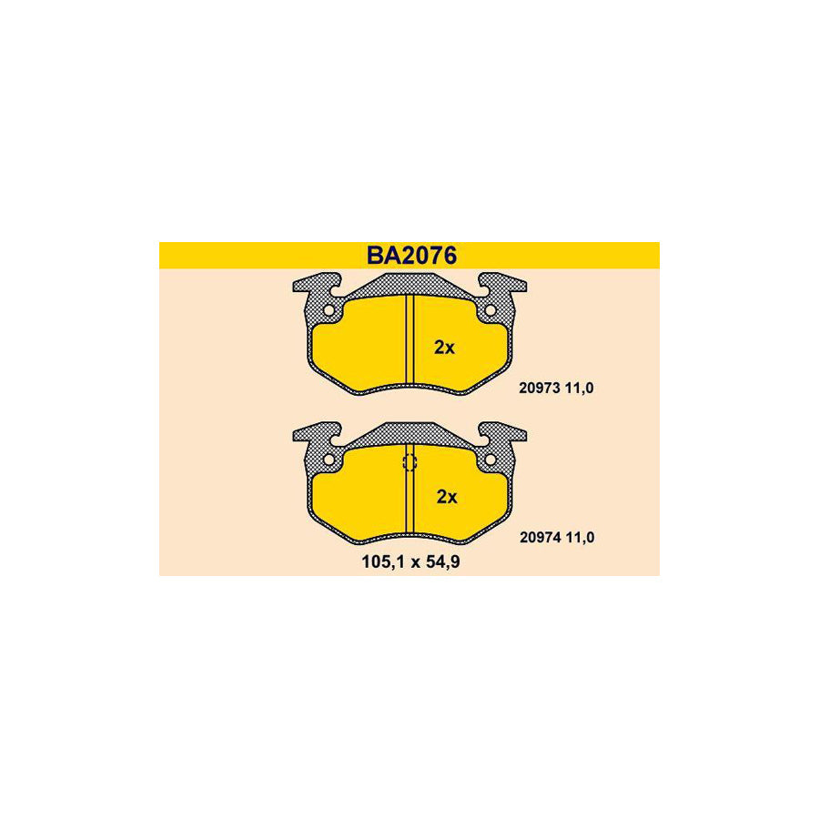 Barum Ba2076 Brake Pad Set