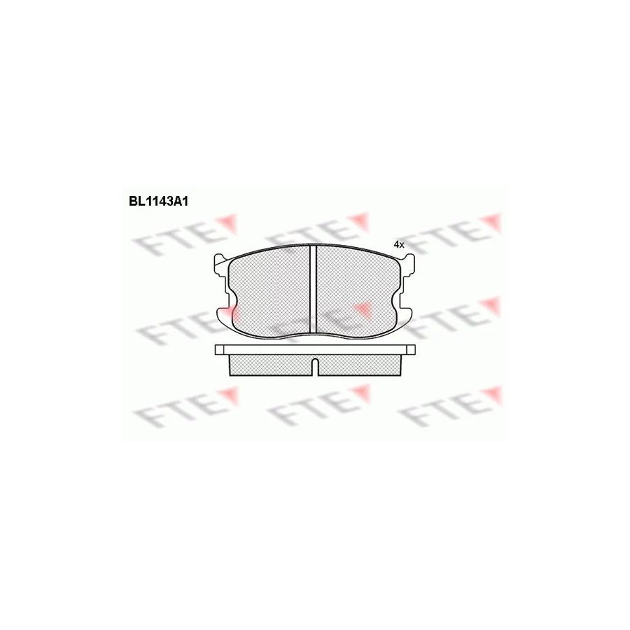 FTE Bl1143A1 Brake Pad Set for Mazda 323
