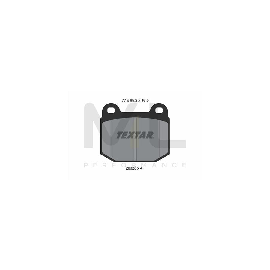 TEXTAR 2032303 Brake pad set not prepared for wear indicator | ML Performance Car Parts