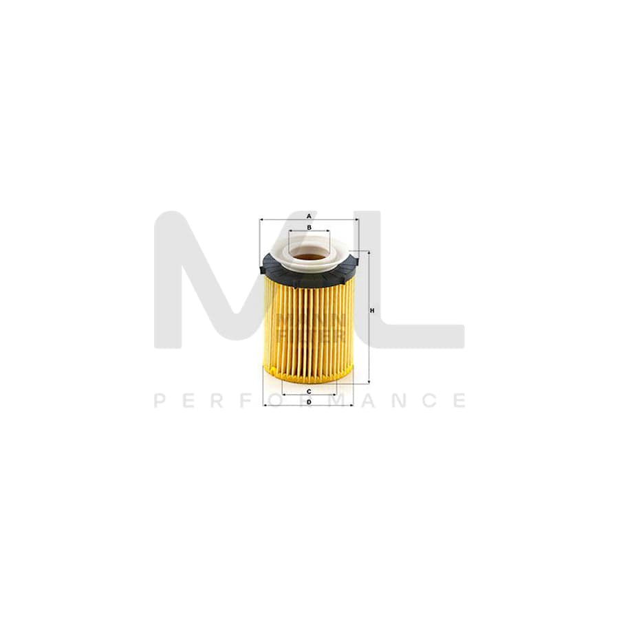 MANN-FILTER HU 711/6 z Oil Filter with seal, Filter Insert