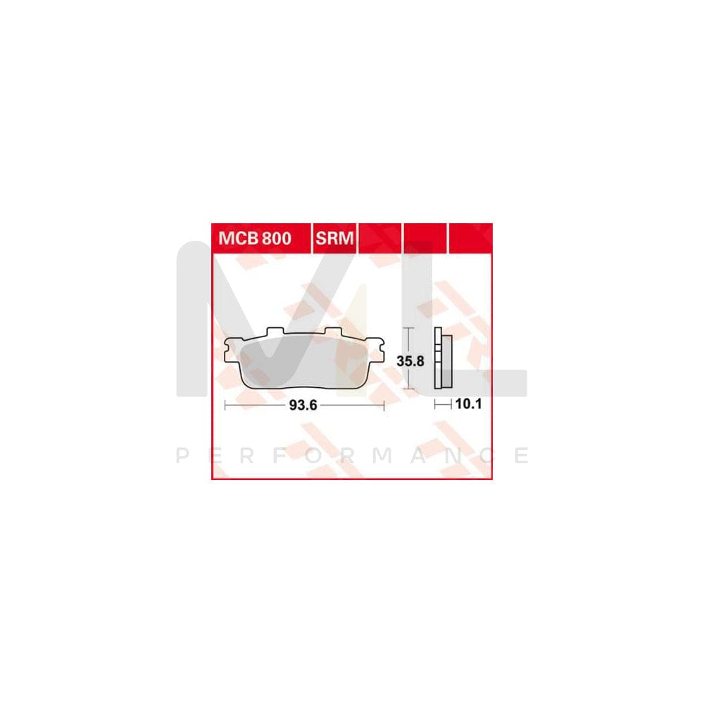 TRW Sinter Maxi Scooter Mcb800Srm Brake Pad Set | ML Performance Car Parts