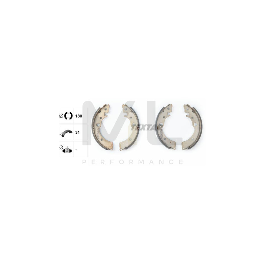 TEXTAR 91034700 Brake Shoe Set without handbrake lever | ML Performance Car Parts