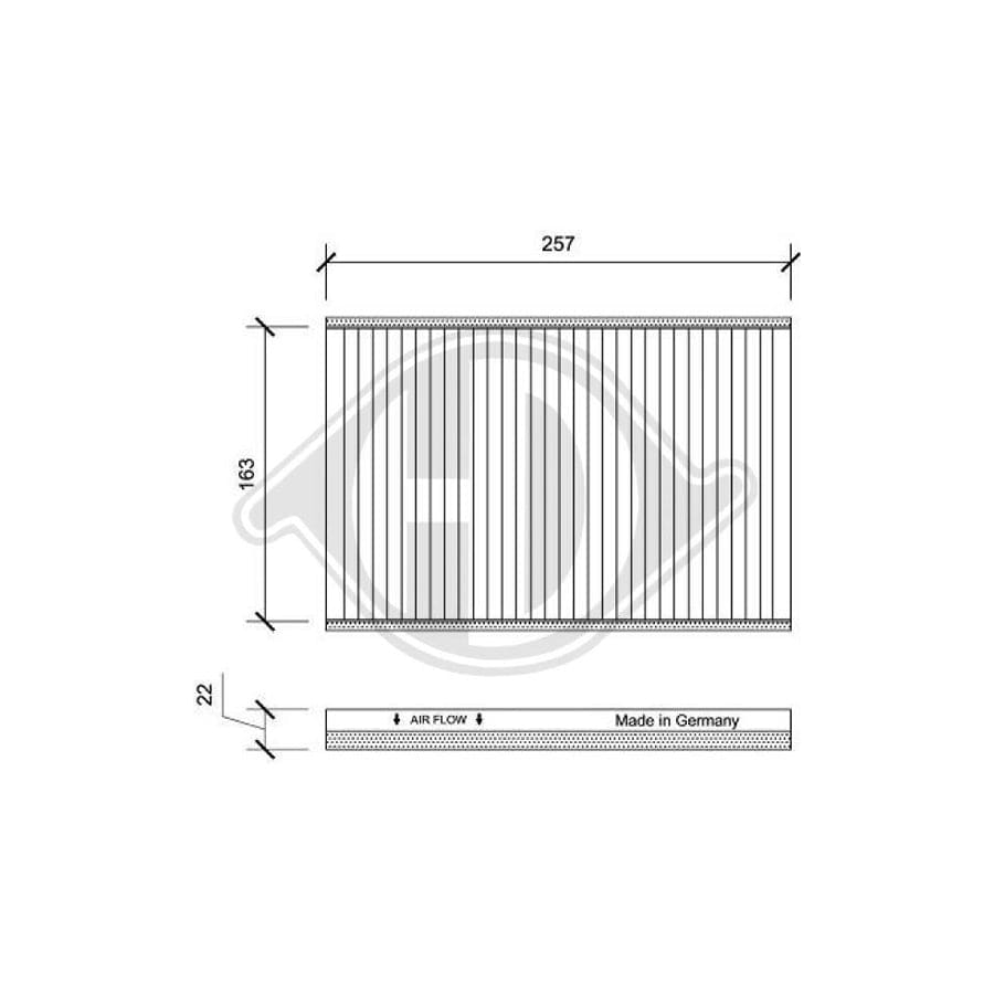 DIEDERICHS DCI0145 Pollen Filter For Fiat Strada