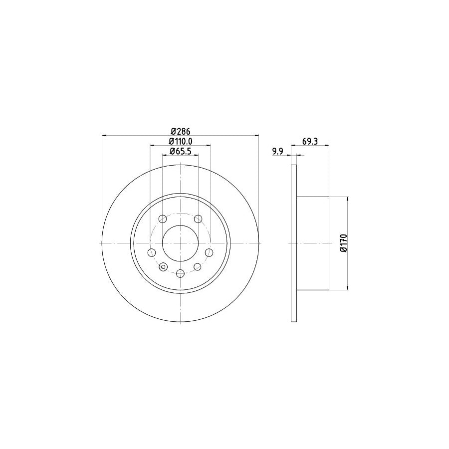 Hella 8AW 355 533-361 Wheel Brake Cylinder