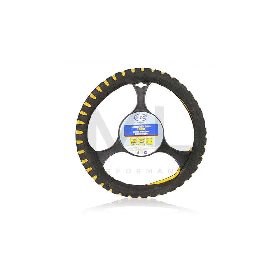 ALCA SOFT 596500 Steering wheel cover Yellow, Ø: 37-39cm, PVC