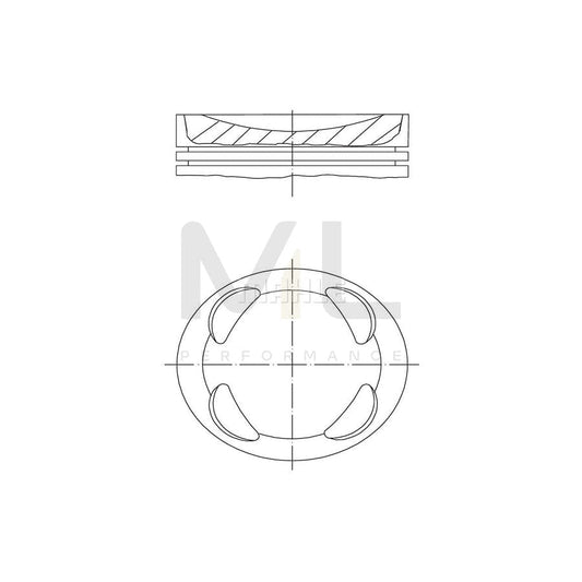 MAHLE ORIGINAL 607 78 00 Piston 81,0 mm | ML Performance Car Parts