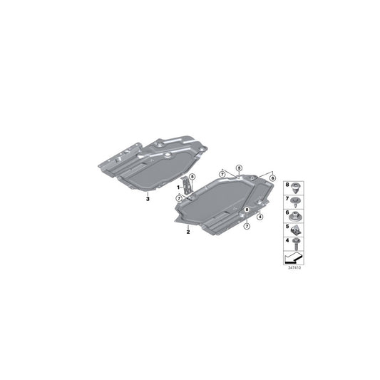 Genuine BMW 51757328446 F15 F16 Underride Portection, Tank, Right (Inc. X5 40eX & X6 28iX) | ML Performance US Car Parts