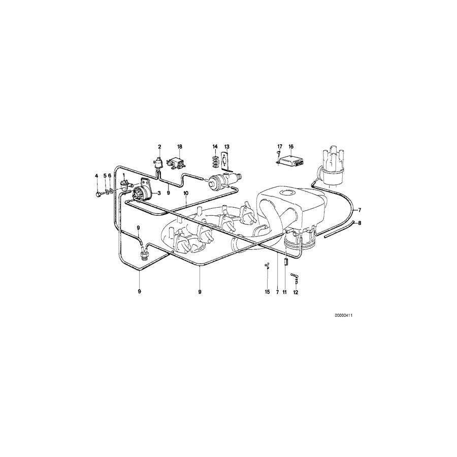 Genuine BMW 11741264702 E21 E28 E23 Pressure Converter (Inc. 528i, 318i & 323i) | ML Performance US