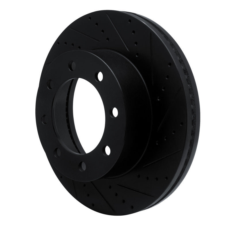 R1 Concepts R1 12-25 Ford F-250 4WD (Super Duty) Front Right Drilled & Slotted Black Brake Rotor