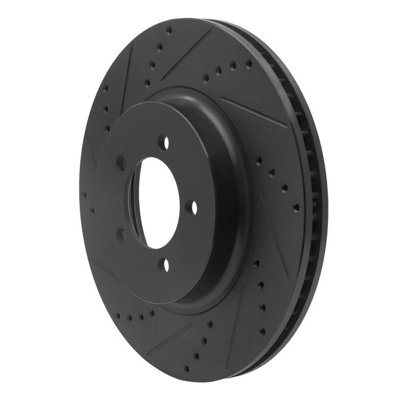 R1 Concepts R1 03-05 Lincoln AVIATOR Front Left Drilled & Slotted Black Brake Rotor